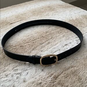 H&M Black Belt with Gold Buckle